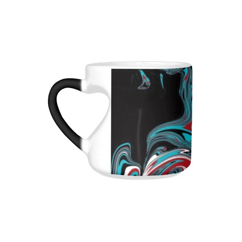 Dark Wave of Colors Heart-shaped Morphing Mug