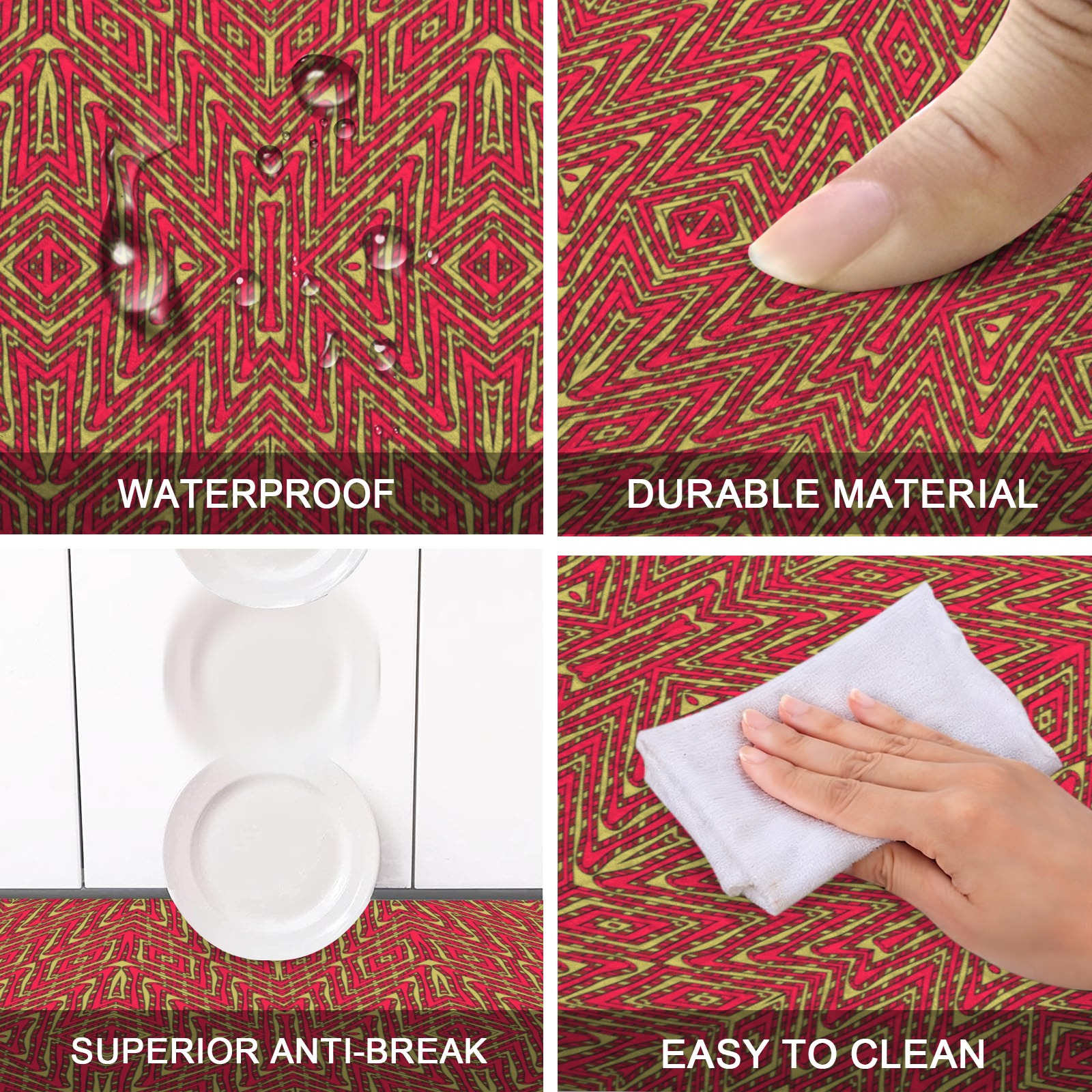 Trabal Pvc tribal psychedelic PVC Anti-Fatigue Kitchen Mat | ID: D7674885