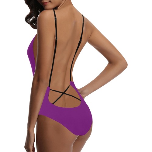 Sample 4 Sexy Lacing Backless One-Piece Swimsuit (Model S10)