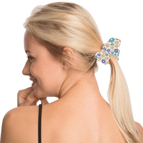 Tiny Ditsy Flowers All Over Print Hair Scrunchie