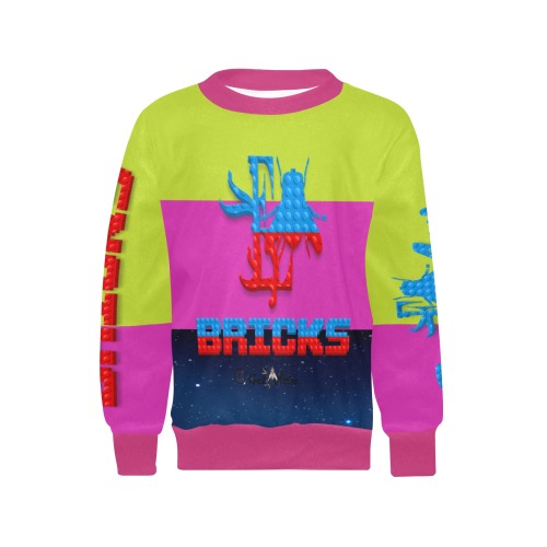 Bricks Collectable Fly Girls' All Over Print Crew Neck Sweater (Model H49)