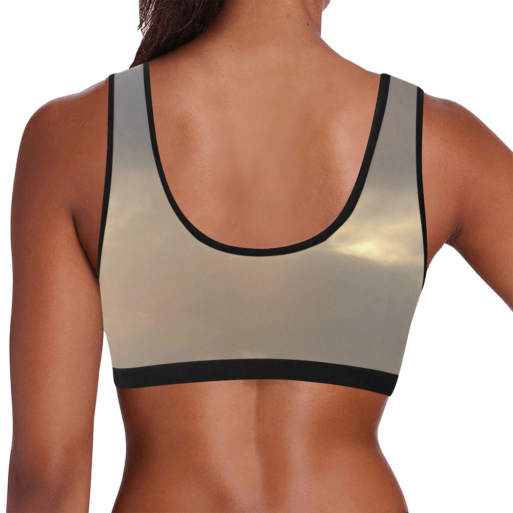 Cloud Collection Women's All Over Print Sports Bra (Model T52)