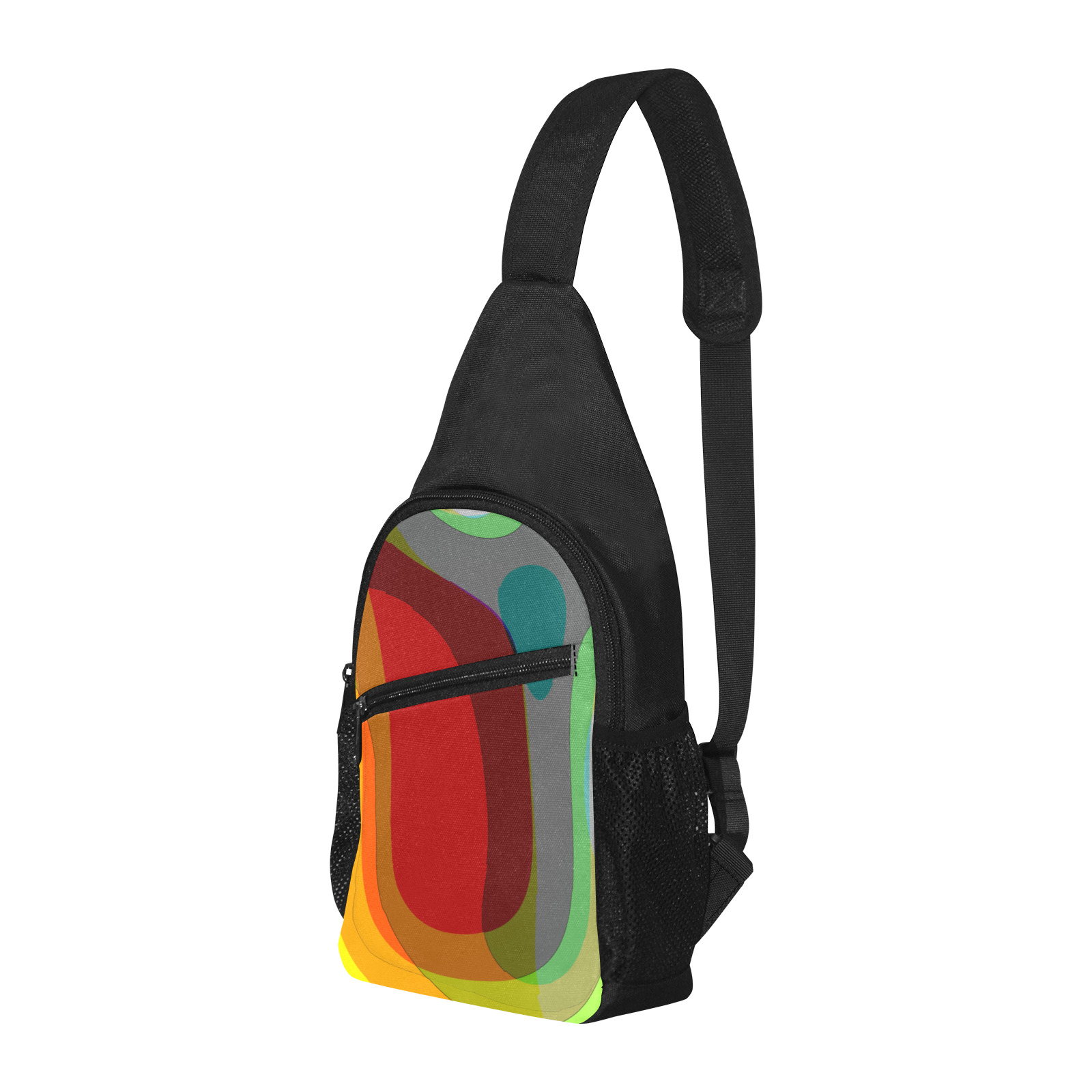 Colorful Abstract 118 Chest Bag-Front Printing (Model 1719)