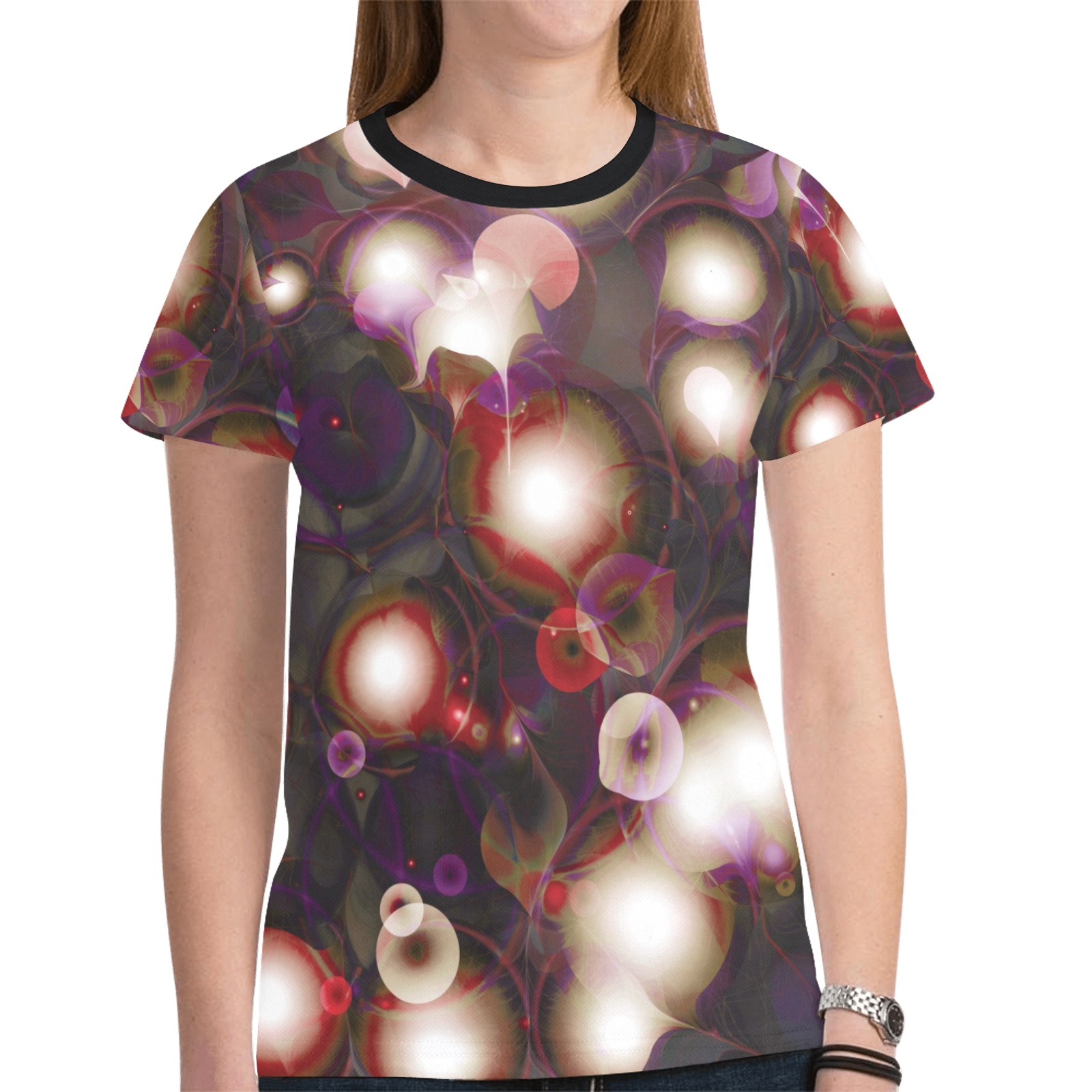melting bubbles7 New All Over Print T-shirt for Women (Model T45)