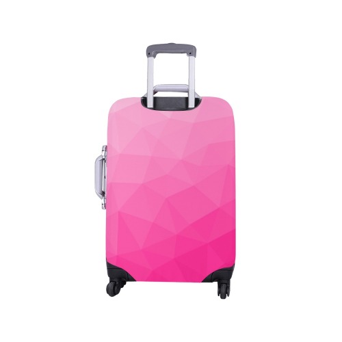 Hot pink gradient geometric mesh pattern Luggage Cover/Small 18"-21"