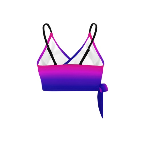pink and blue Knot Side Bikini Top (Model S37)