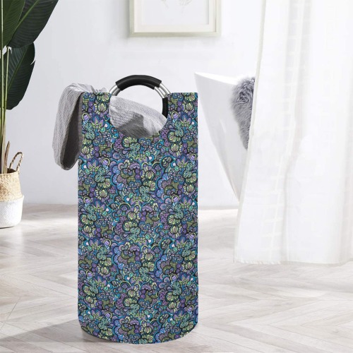 Scrambled Peacock Eggs Small Pattern Round Laundry Bag