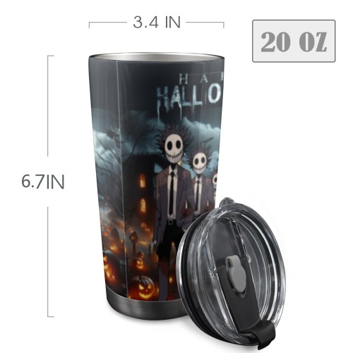 Happy Hello Ween 20oz Mobile Tumbler with Lid (Black Lock)