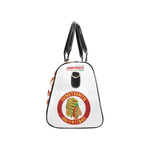 Juneteenth Small White Tote Bag (Repeat) New Waterproof Travel Bag/Large (Model 1639)