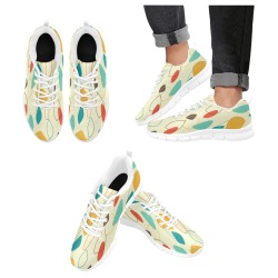 Mid Century Leaf Shapes Women's Breathable Running Shoes (Model 055)
