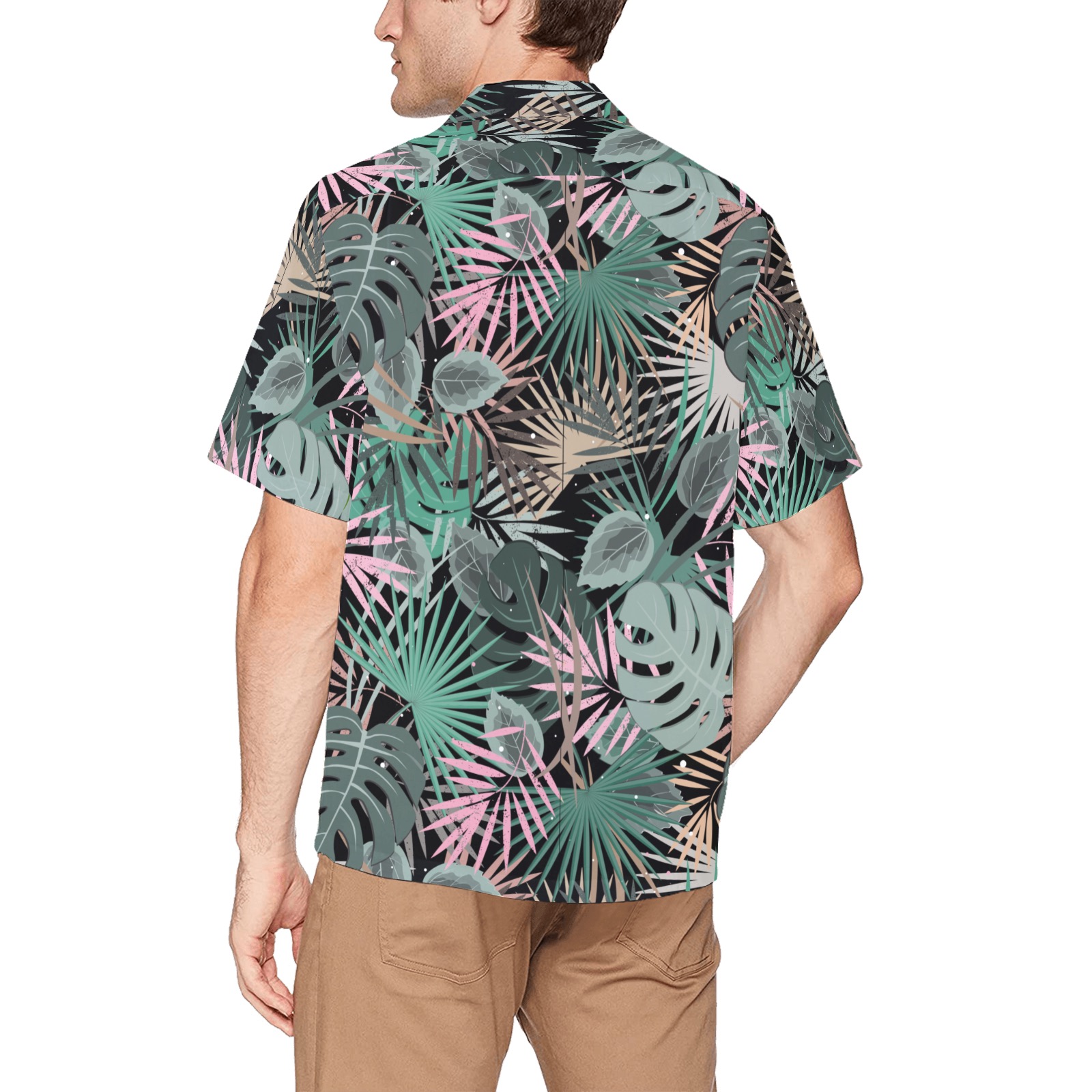 SONGKRAN Hawaiian Flower Print Hawaiian Shirt with Chest Pocket (Model T58)