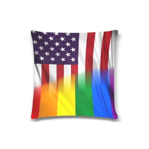 USA Pride Flag Pop Art by Nico Bielow Custom Zippered Pillow Case 16"x16"(Twin Sides)