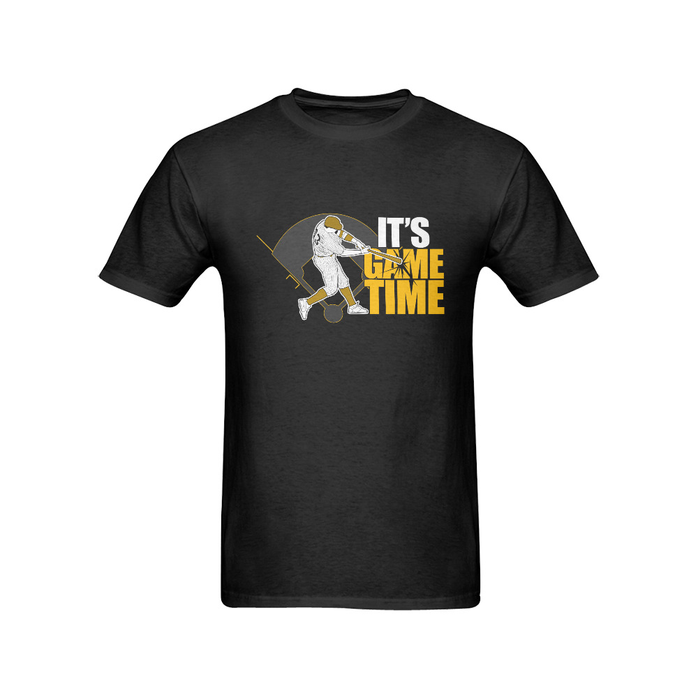 Its Game Time - Baseball - Yellow Men's T-Shirt in USA Size (Front Printing Only)