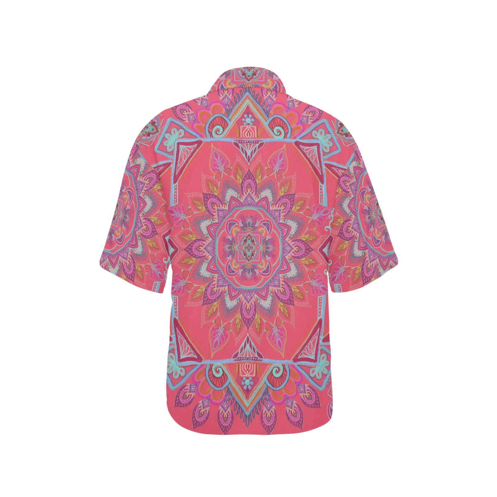 gamba pastel pink All Over Print Hawaiian Shirt for Women (Model T58)
