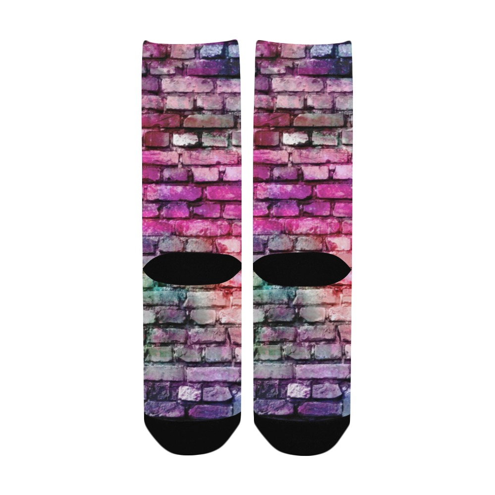 Colorful Brickwall Women's Custom Socks