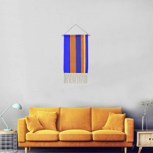 Abstract Blue And Orange 930 Linen Hanging Poster
