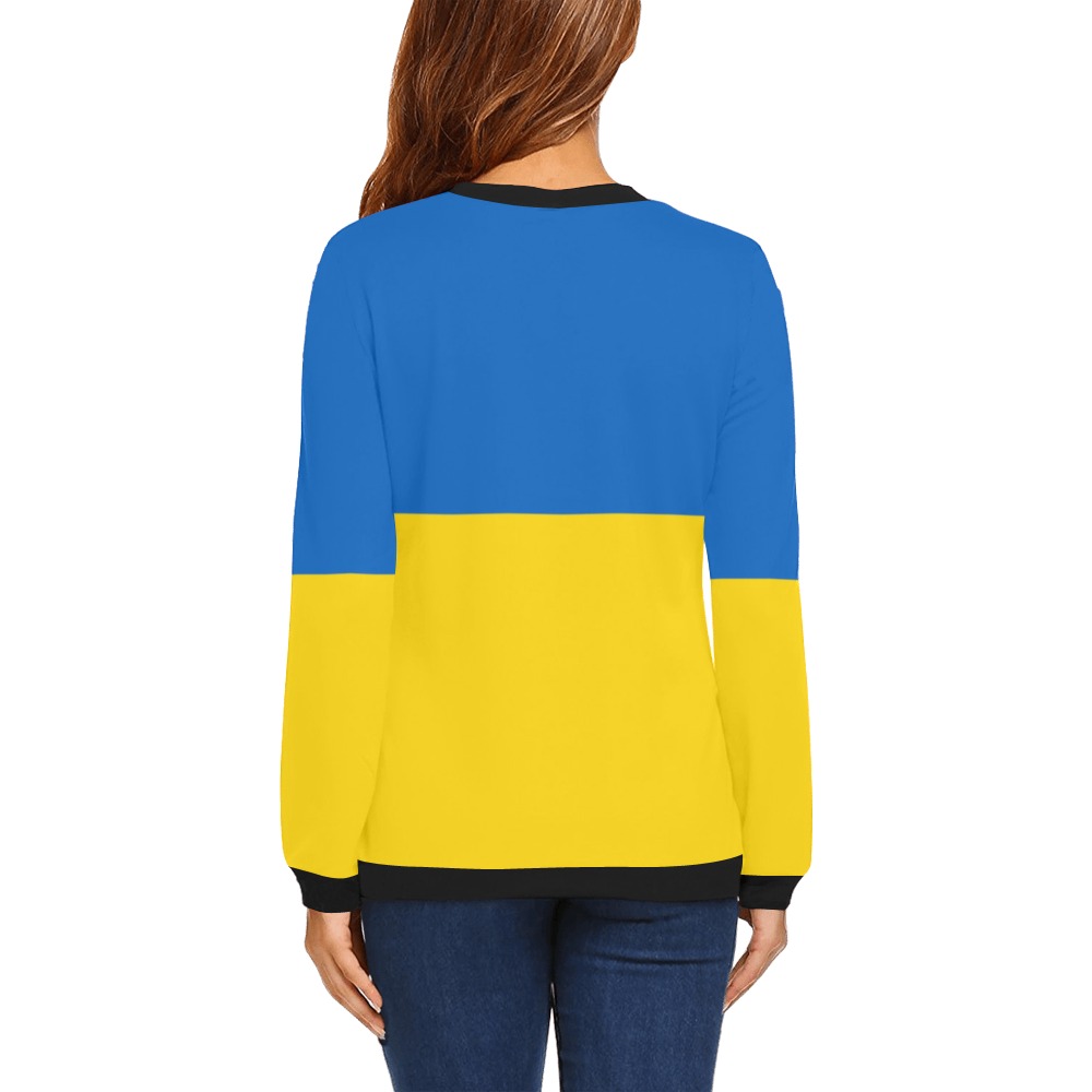 UKRAINE All Over Print Crewneck Sweatshirt for Women (Model H18)