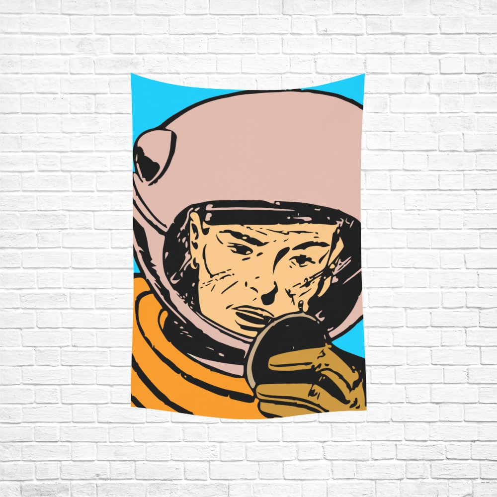 astronaut Polyester Peach Skin Wall Tapestry 40"x 60"