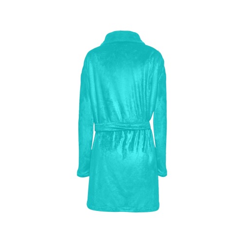 color dark turquoise Women's All Over Print Night Robe
