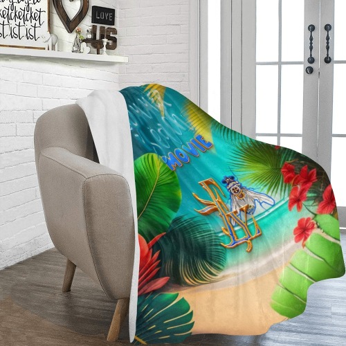 Summer Beach Movie Collectable Fly Ultra-Soft Micro Fleece Blanket 60"x80"