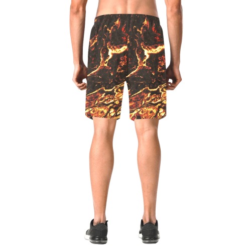 Flash Fire Men's All Over Print Elastic Beach Shorts (Model L20)
