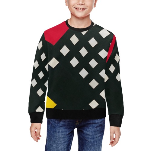 Counter-composition XV by Theo van Doesburg- All Over Print Crewneck Sweatshirt for Kids (Model H29)