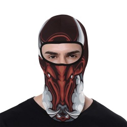 angry bull head full cover bike mask All Over Print Balaclava