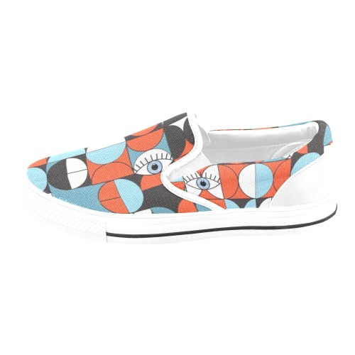 Bauhaus Eyes Women's Slip-on Canvas Shoes (Model 019)