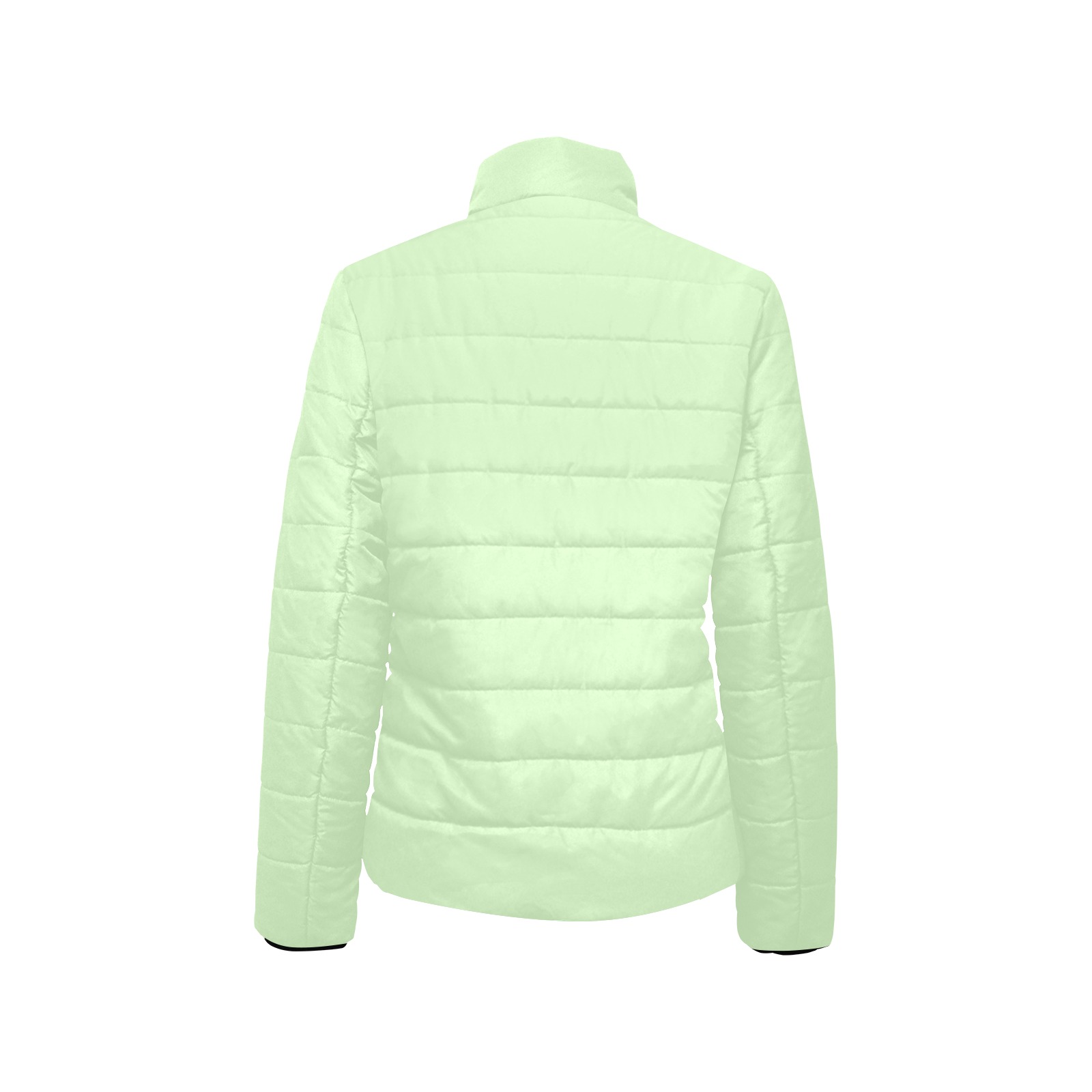 color tea green Women's Stand Collar Padded Jacket (Model H41)