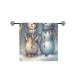 Snowman Couple Bath Towel 30"x56"