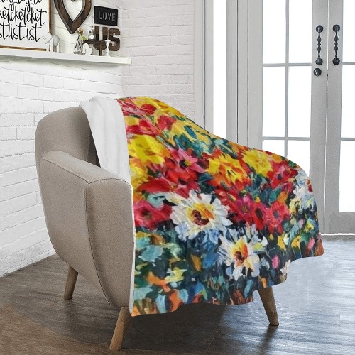 Fall Floral Bouquet Ultra-Soft Micro Fleece Blanket 30''x40''