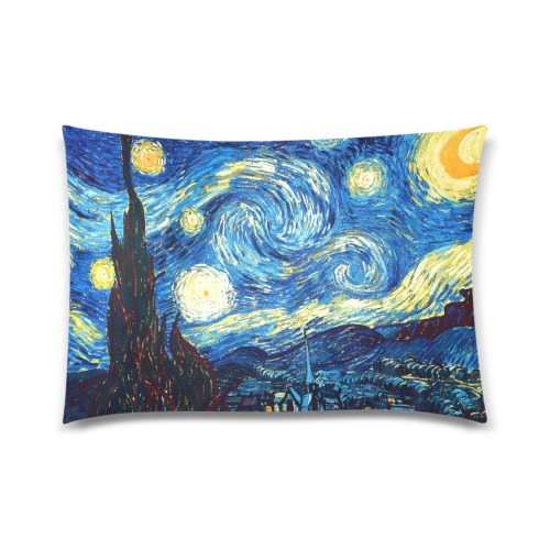 Van Gogh's Starry Night Custom Zippered Pillow Case 20"x30"(Twin Sides)