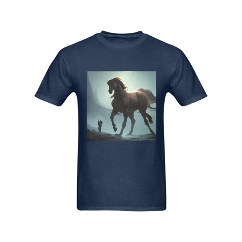 The Horse Men's T-Shirt in USA Size (Two Sides Printing)