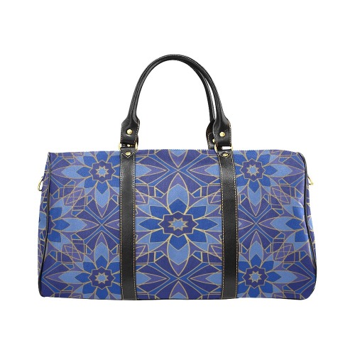 Blue Abstract New Waterproof Travel Bag/Large (Model 1639)