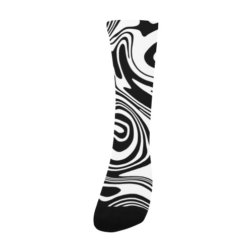 Black and White Marble Men's Custom Socks
