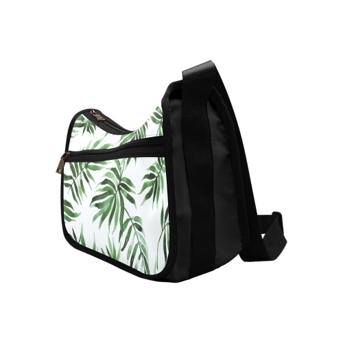 Watercolor_green_leaf Crossbody Bags (Model 1616)
