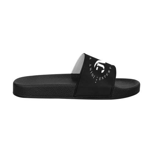 JVE Culture Unique Sliders (Black and White) Men's Slide Sandals (Model 057)