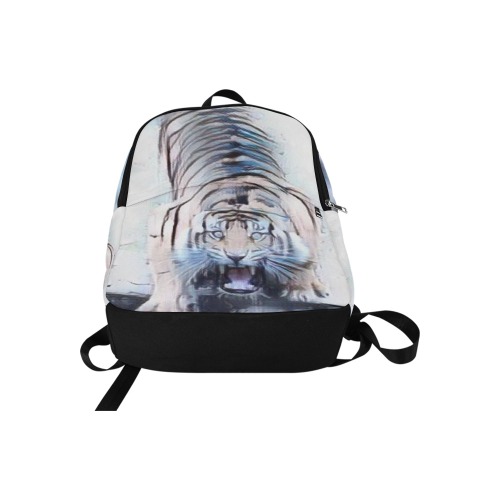 Tiger Painted Looking Up Fabric Backpack for Adult (Model 1659)