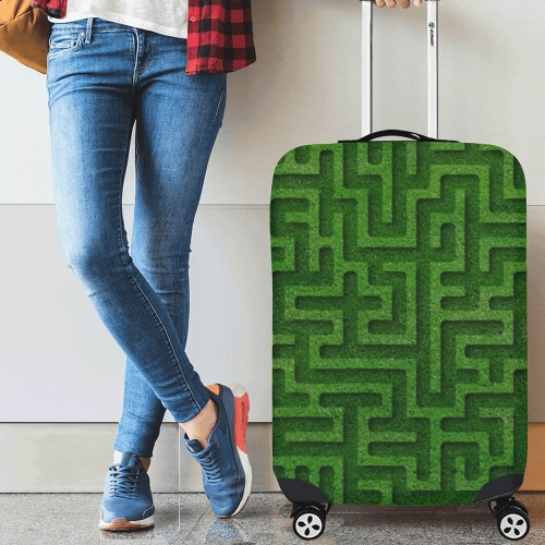 Green Maze Luggage Cover/Medium 22"-25"