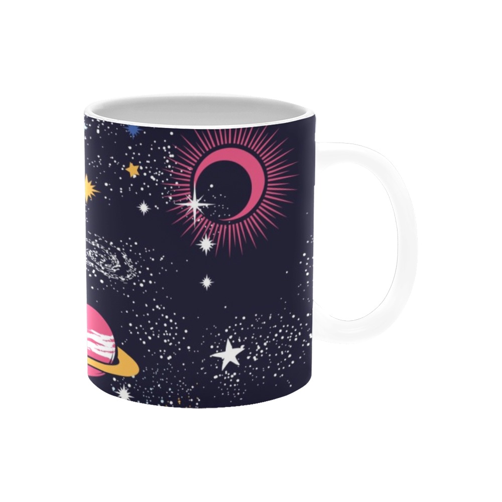 Galaxy Outer Space Mug White Mug(11OZ)