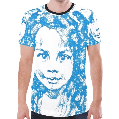 Blue Innocense New All Over Print T-shirt for Men (Model T45)