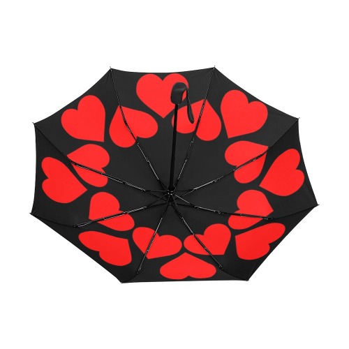 hearts Anti-UV Auto-Foldable Umbrella (Underside Printing) (U06)