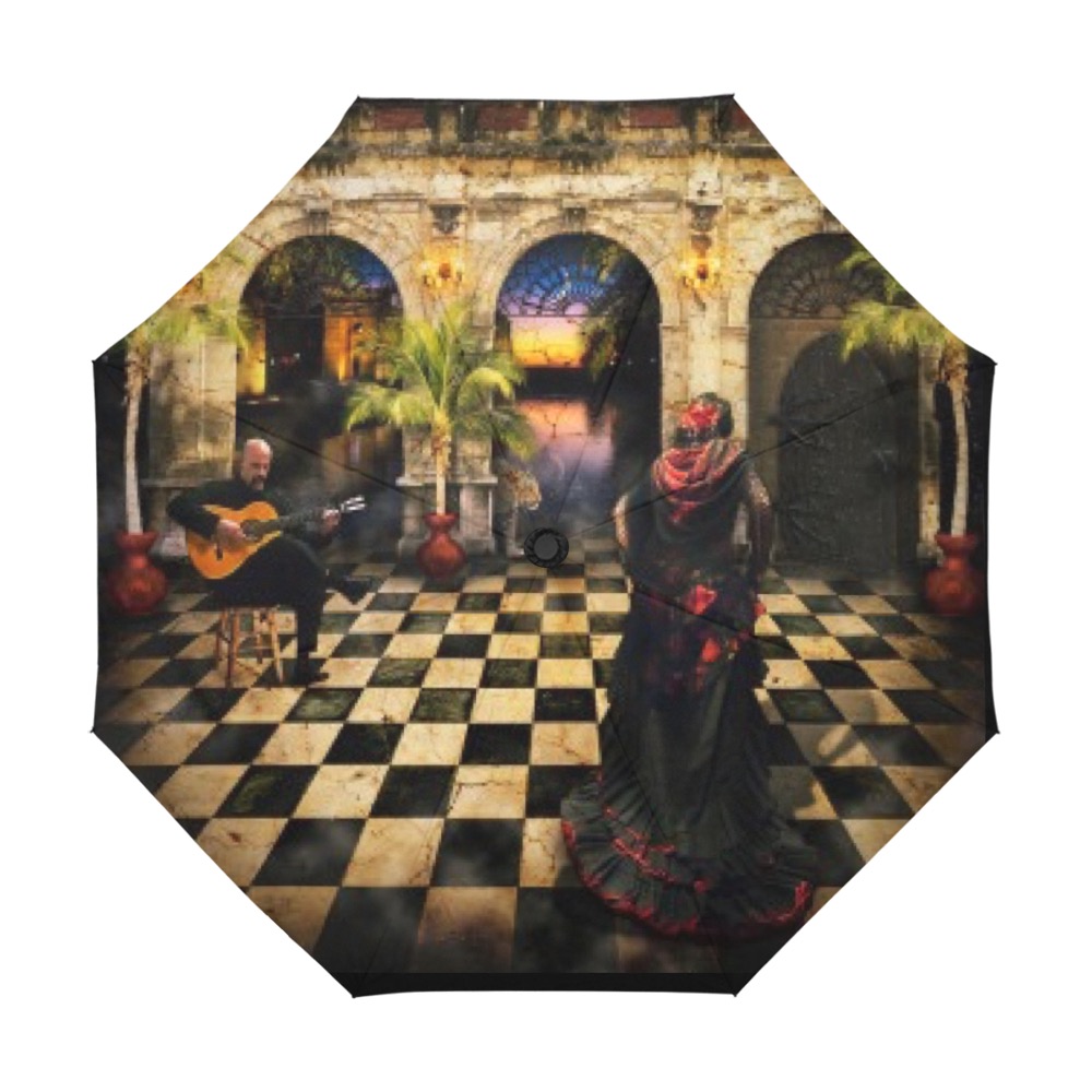 Flamenco Palace Anti-UV Auto-Foldable Umbrella (U09)