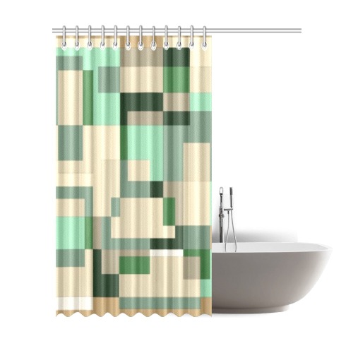 sage and sand Shower Curtain 72"x84"