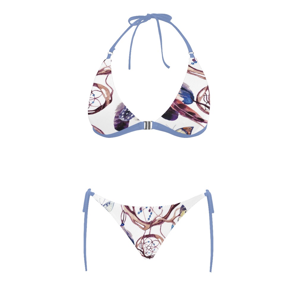 Dreamcatcher Buckle Front Halter Bikini Swimsuit (Model S08)