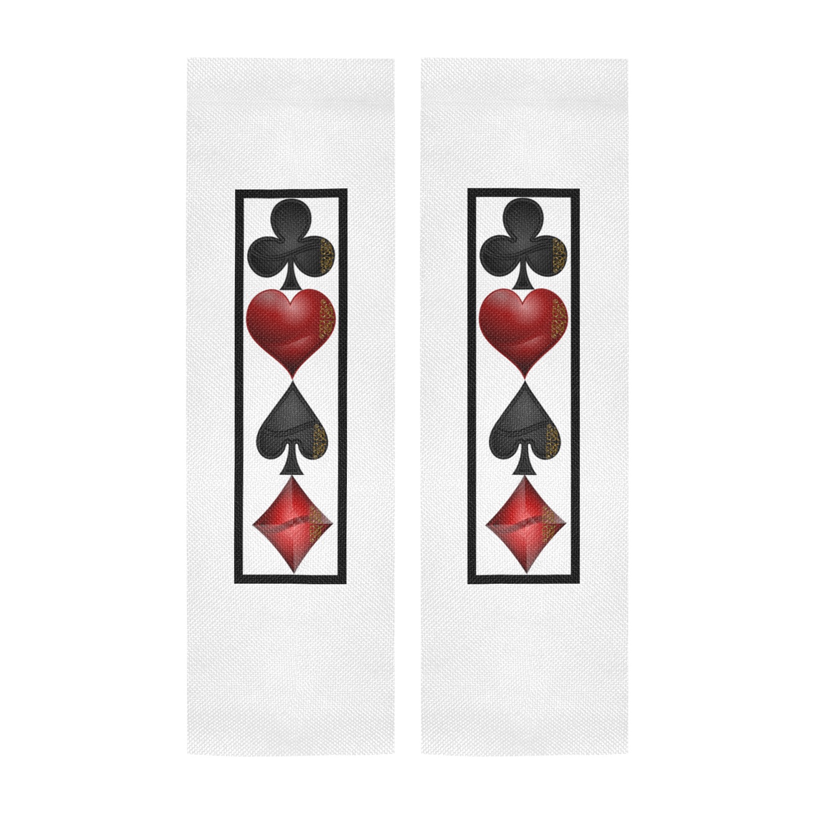 Las Vegas Playing Card Symbols / White Door Curtain Tapestry