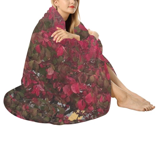 Changing Seasons Collection Circular Ultra-Soft Micro Fleece Blanket 60"