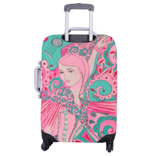 pink Dancer Luggage Cover/Large 26"-28"