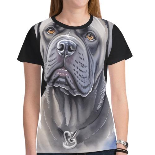 Cane Corso New All Over Print T-shirt for Women (Model T45)