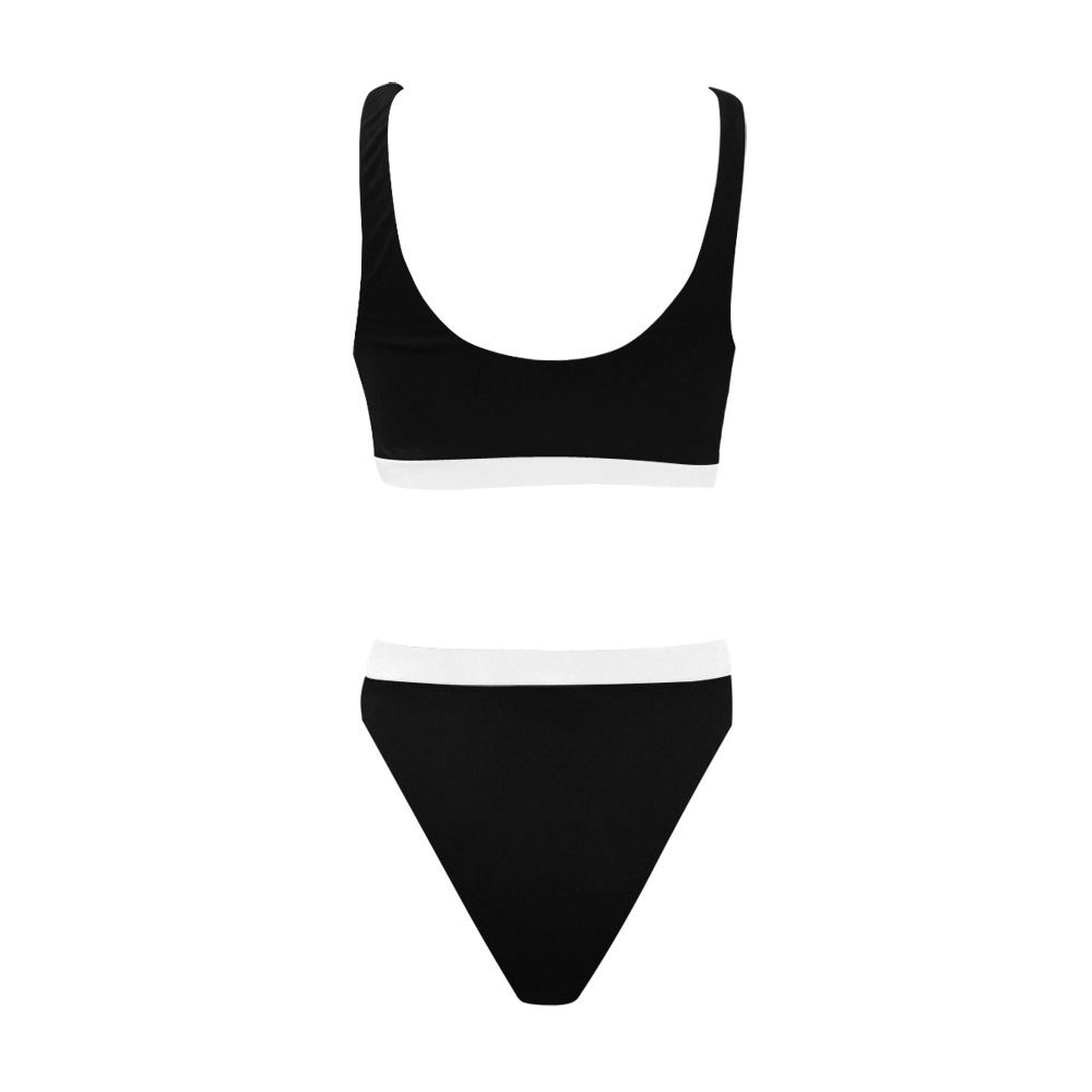 BLEACHED Sport Top & High-Waisted Bikini Swimsuit (Model S07)